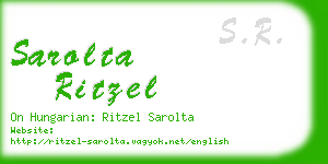 sarolta ritzel business card